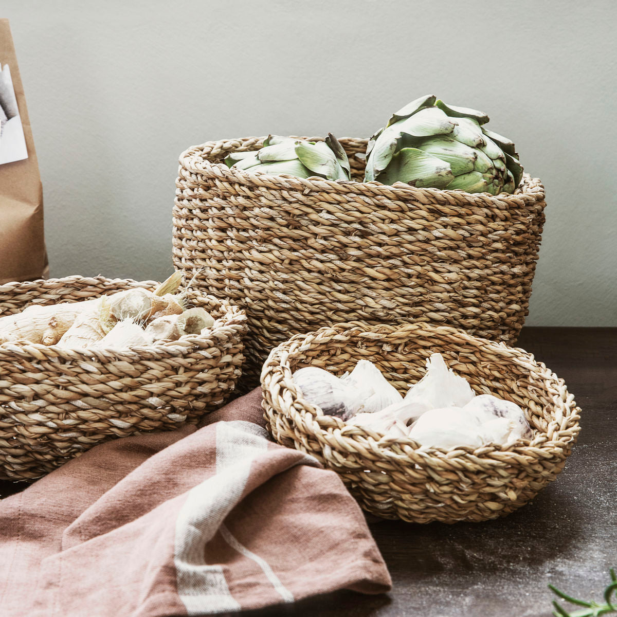 Panier en algues de mer