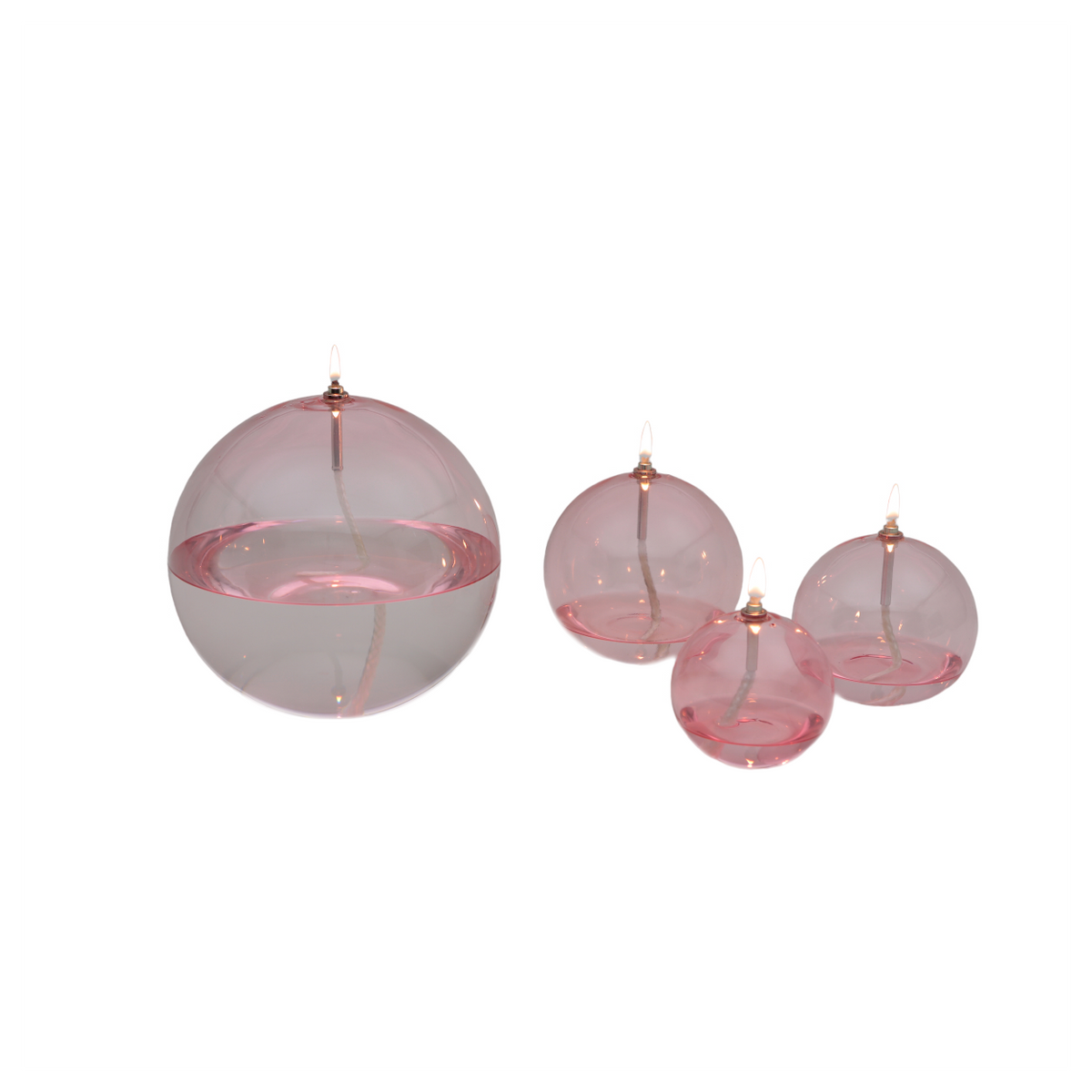 Lampe à huile sphère lisse pink (S, M, XL) - L'essentiel