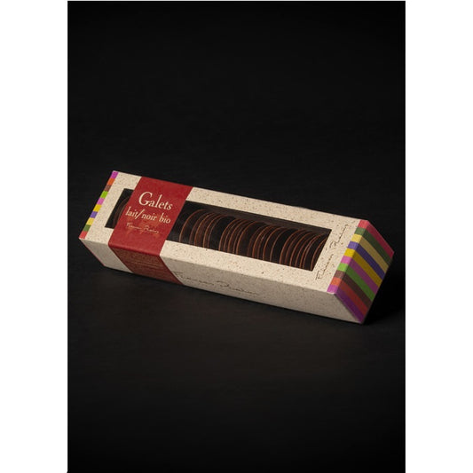Réglette de galets BIO de chocolats laits et noirs - L'essentiel